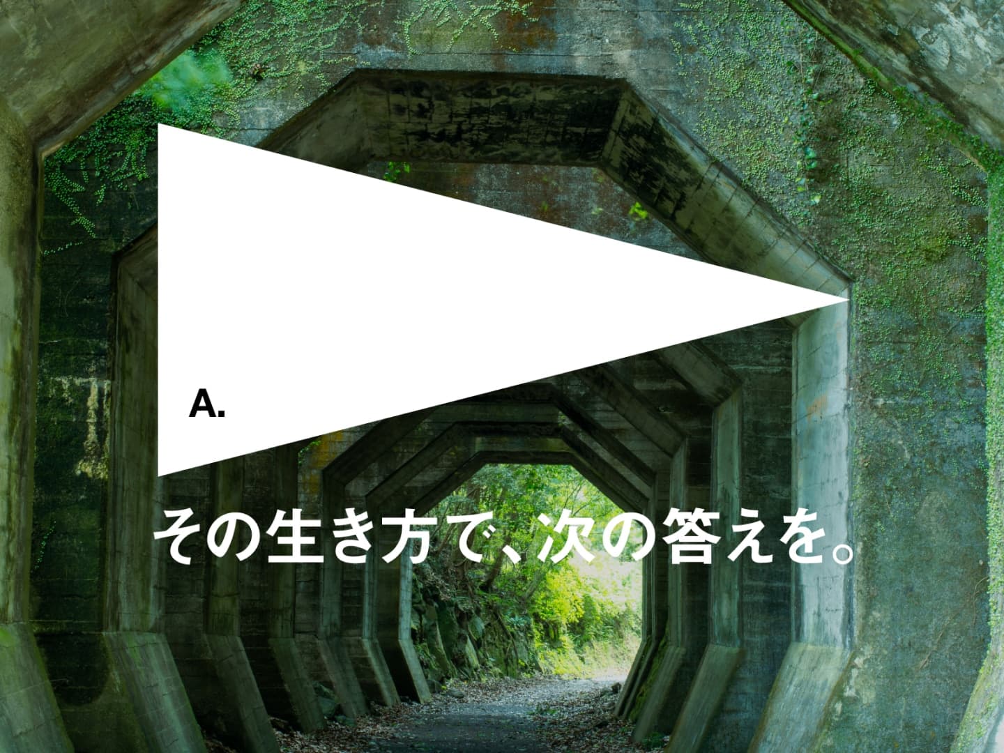 その生き方で次の答えを。